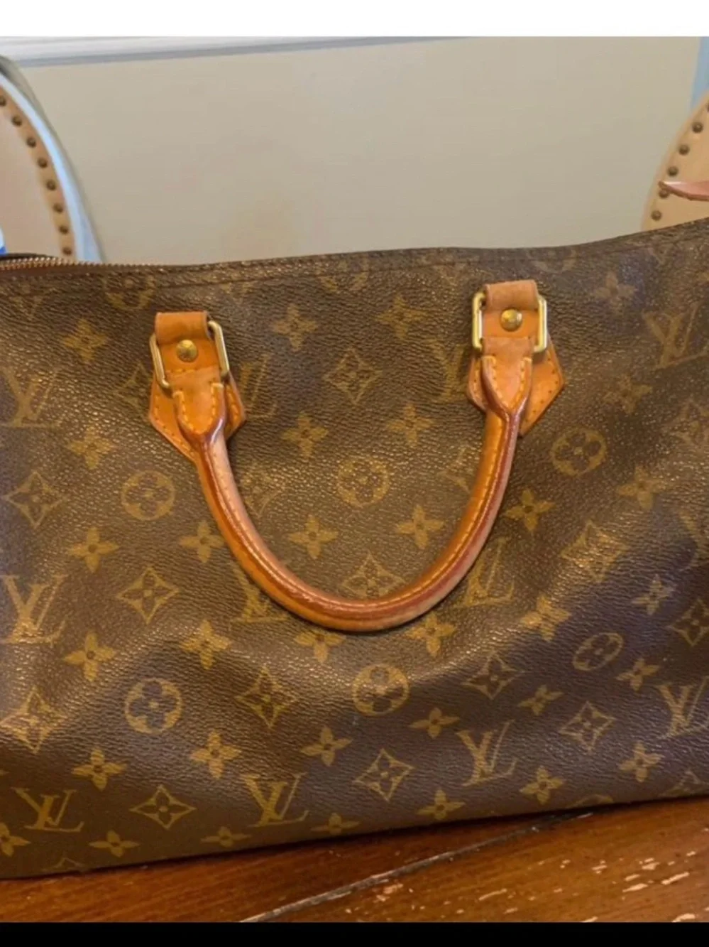 Louis Vuitton Monogram Canvas Tote in Brown and Tan